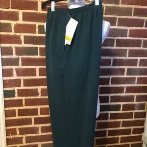 Koret NWT Slacks Sz 14 Poly Crepe Mallard Green